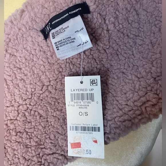 NWT Pink/Mauve Wrap Scarf by INC - Picture 4 of 4